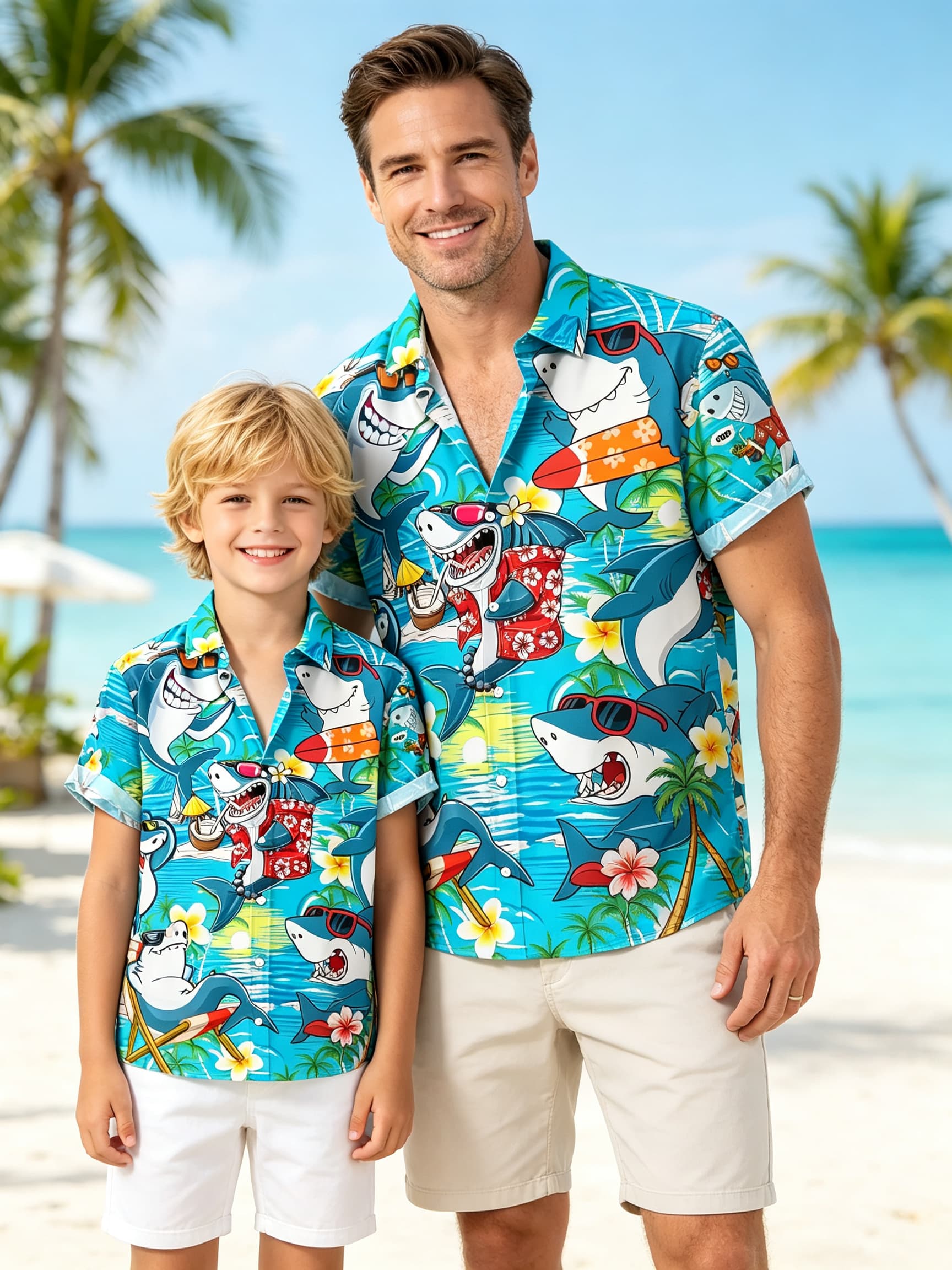 Vintage Hawaiian Floral Shirt - Chemise à manches courtes à motifs