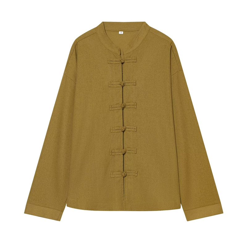 Mens Linen Shirt Long Sleeve - Chemise Femme Guobioziy 2026 Nouvelle Collection