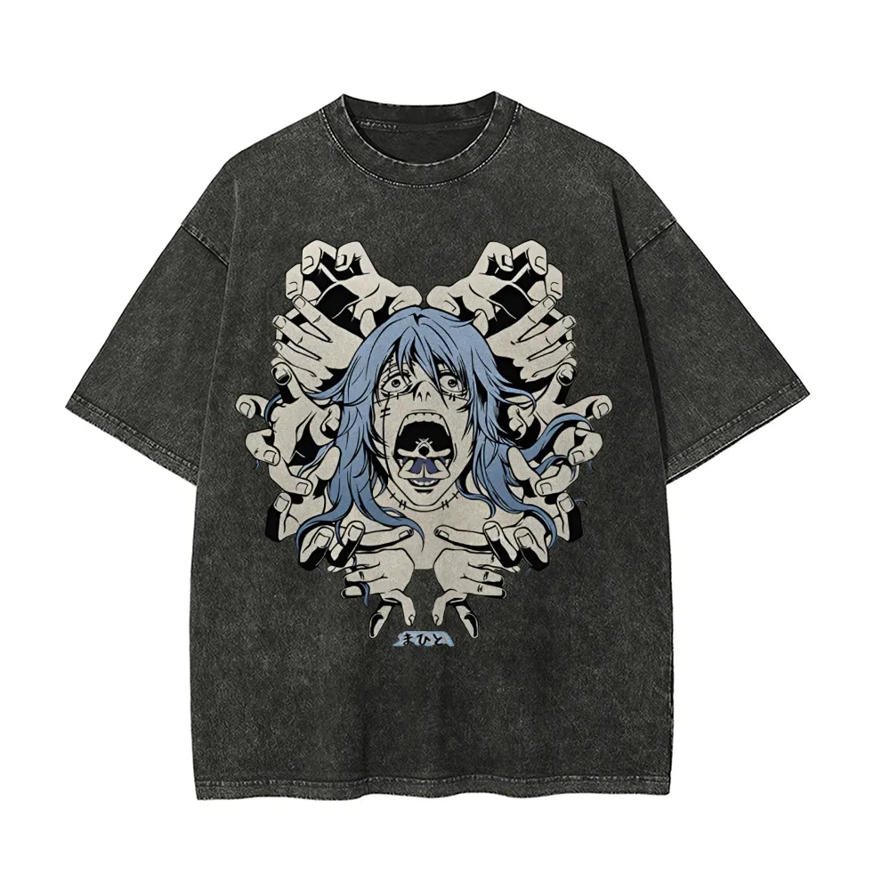 T-shirt Mahito Jujutsu Kaisen  - Acid Wash Vintage Graphic T Shirt avis et prix