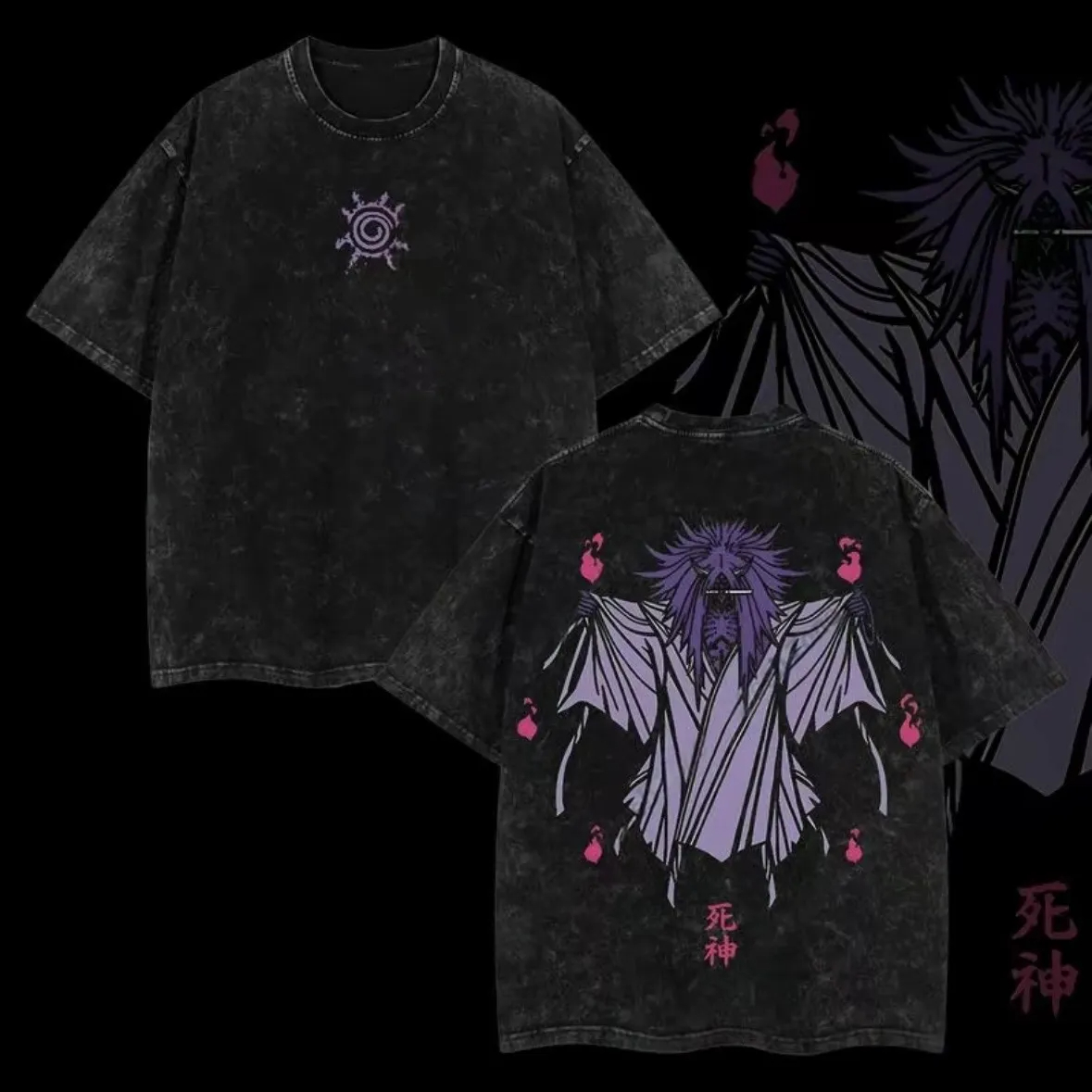 T-shirt Shinigami Naruto Reape - Acid Wash Vintage Graphic T Shirt avis et prix