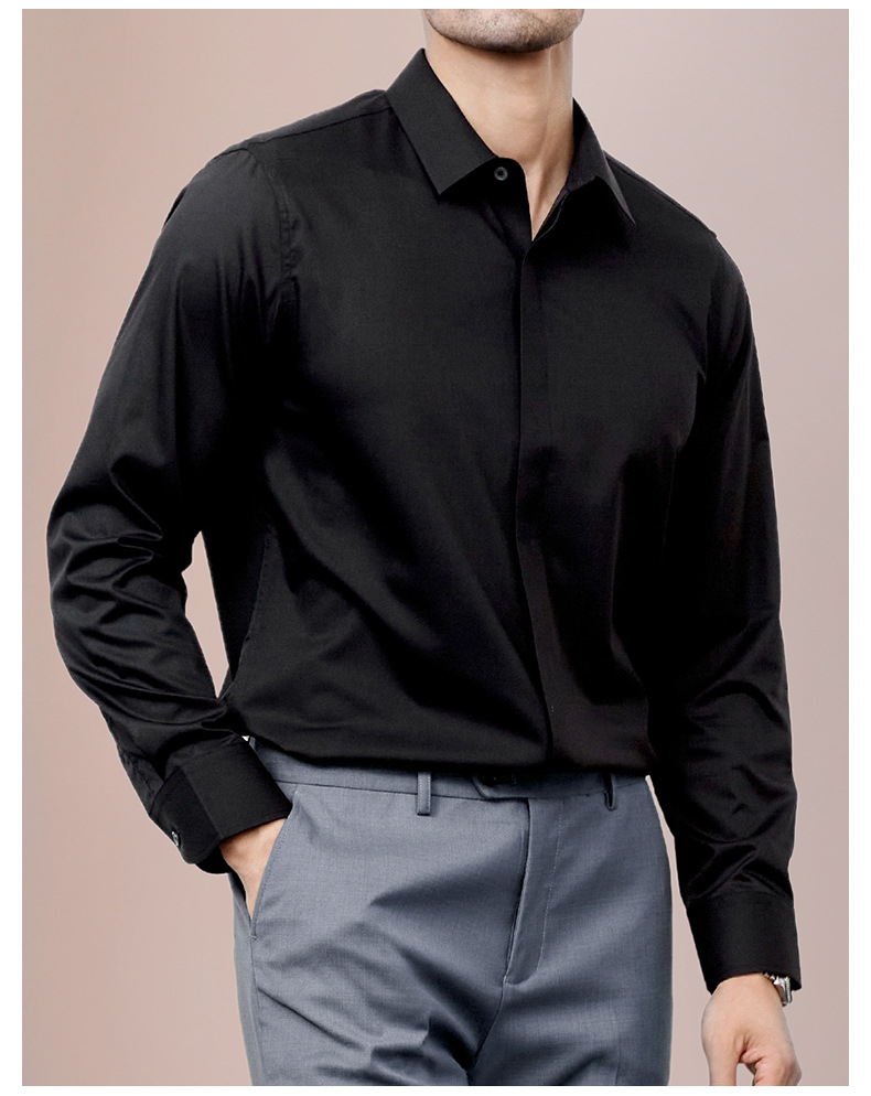Chemise en soie pour homme, no - Mens Satin Silk Dress Shirt avis et prix