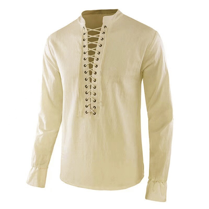 Chemise Renaissance pour homme - Mens Linen Shirt Long Sleeve avis et prix